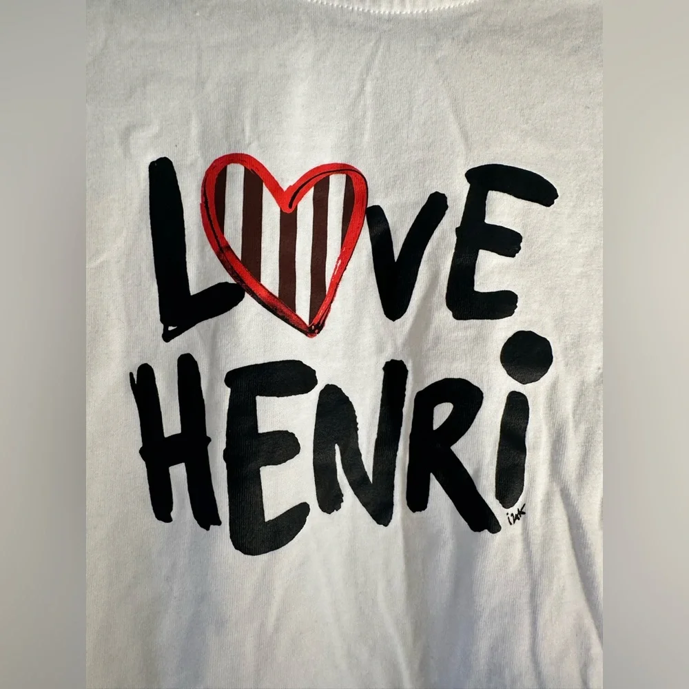 HENRI BENDEL T-SHIRT WITH CUFFED SLEEVE LOVE HENRI - Picture 7 of 9